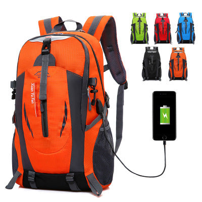 Sac rechargeable USB 2021 nouveau sac à bandoulière double homme grande capacité en plein air alpinisme sac de voyage pour les loisirs de sport