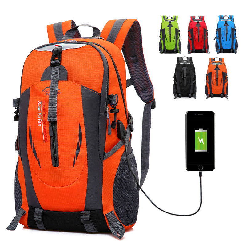 Sac rechargeable USB 2021 nouveau sac à bandoulière double homme grande capacité en plein air alpinisme sac de voyage pour les loisirs de sport